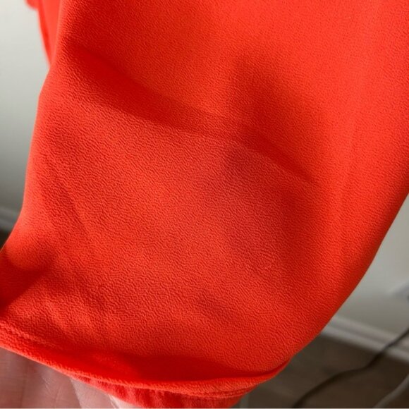 Naked Zebra V-neck Drawstring Tunis Shirt Dress Coral Pink Red Size Small - Picture 9 of 14